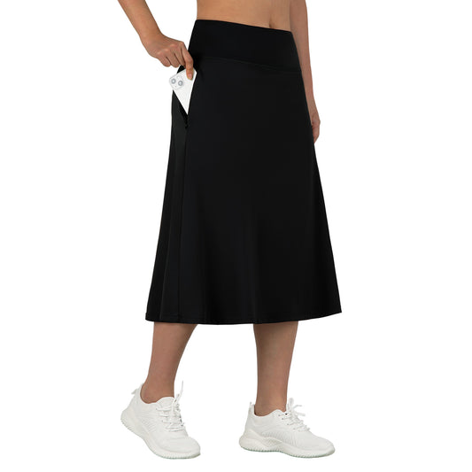 ANIVIVO  Women's Midi 28" Length Skorts Skirts with Pockets Modest Skirts Long Athletic Skorts Travel Causal Walking