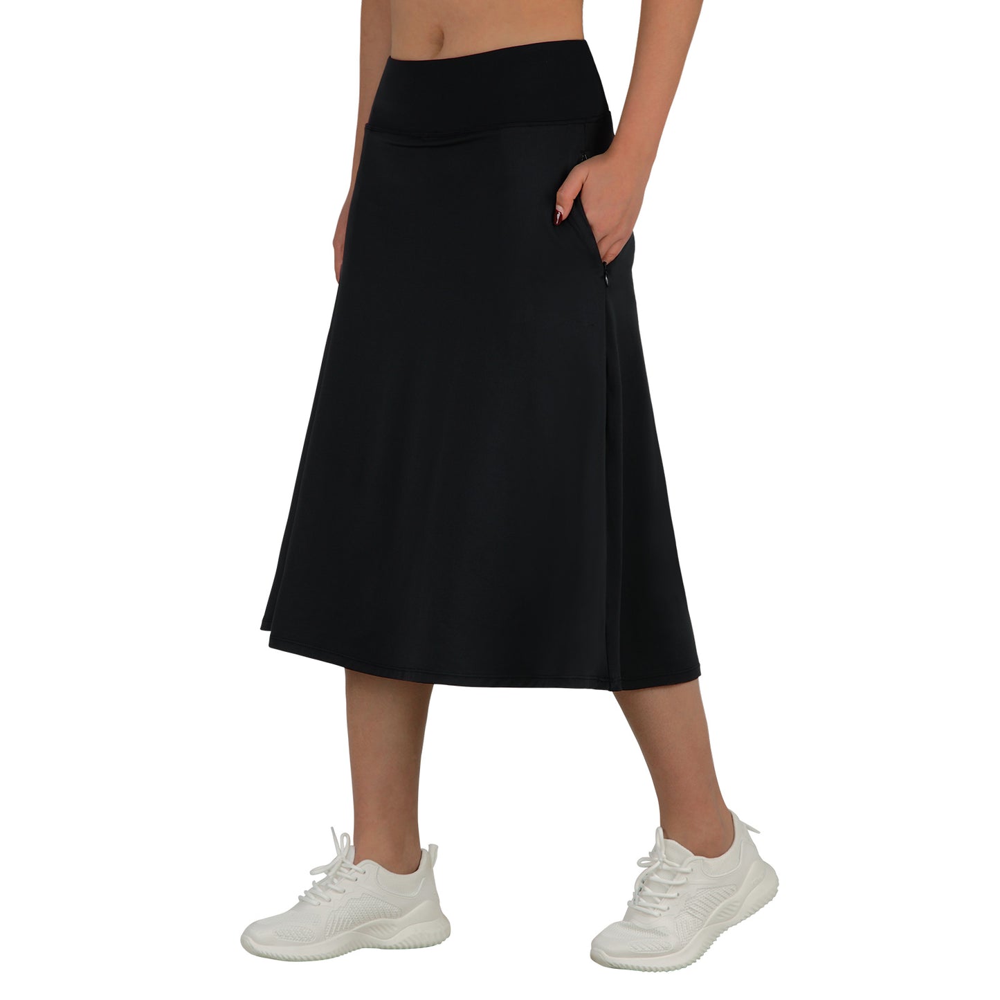 ANIVIVO  Women's Midi 28" Length Skorts Skirts with Pockets Modest Skirts Long Athletic Skorts Travel Causal Walking