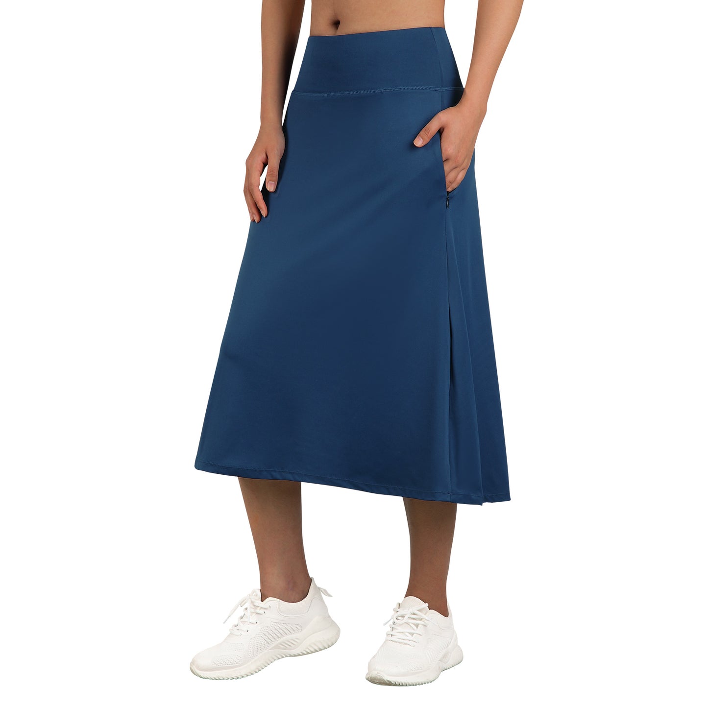 ANIVIVO  Ladies Midi 28" Length Skorts Skirts with Pockets Modest Skirts Long Athletic Skorts Travel Causal Hiking