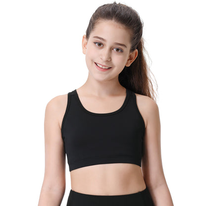 ANIVIVO Girls Sports Bras Stretchy Racerback Training Bra for Teen Athletic Crop Top Scoop Neck Comfort