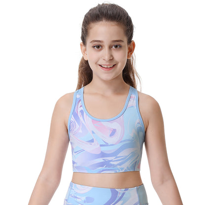 ANIVIVO Girls Sports Bras Stretchy Racerback Training Bra for Teen Athletic Crop Top Scoop Neck Comfort