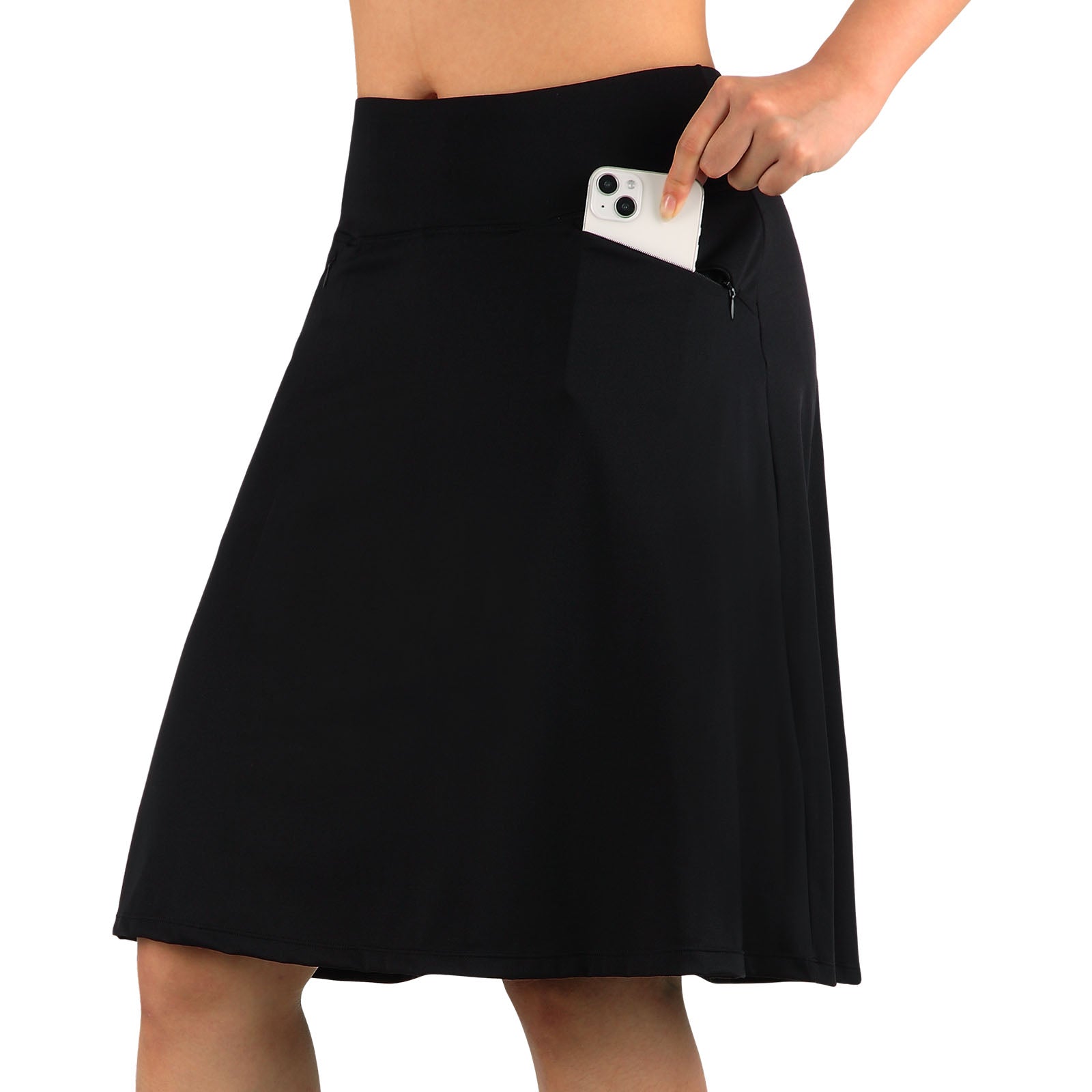 Knee length outlet skort