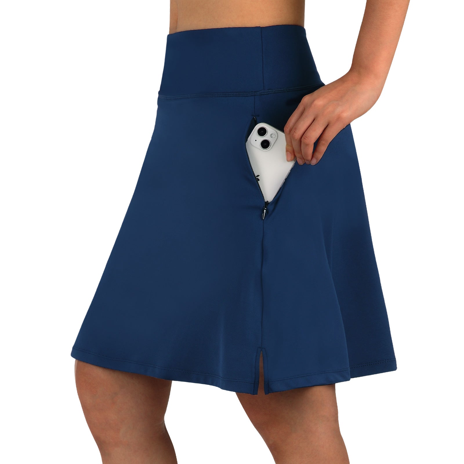 Women Athletic Knee Length Skirts with Leggings,Pickleball Skirted Leggings  Skorts Capris for Yoga Women Zipper Pockets : : Clothing, Shoes 