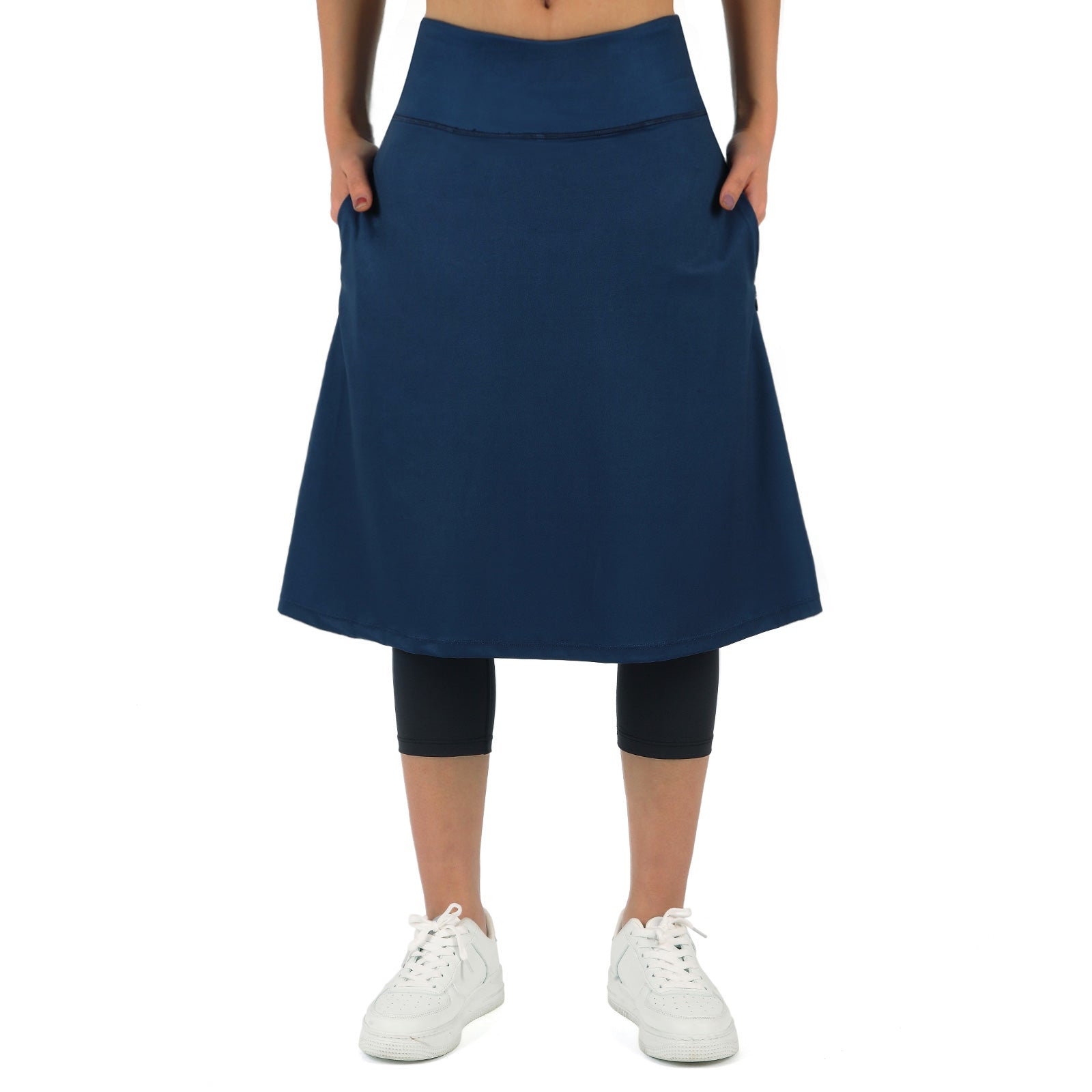 Athletic Skirt with full length Leggings Tennis Skirted Legging for Women  with Pocket